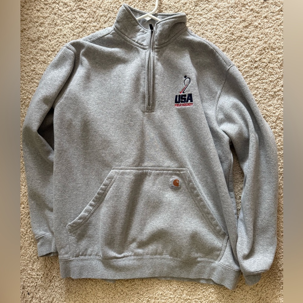 Carhartt USA Field Hockey Half-Zip Sweatshirt, XL, Loose Fit